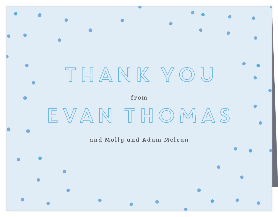 Dapper Dots Boy Christening Thank You Cards