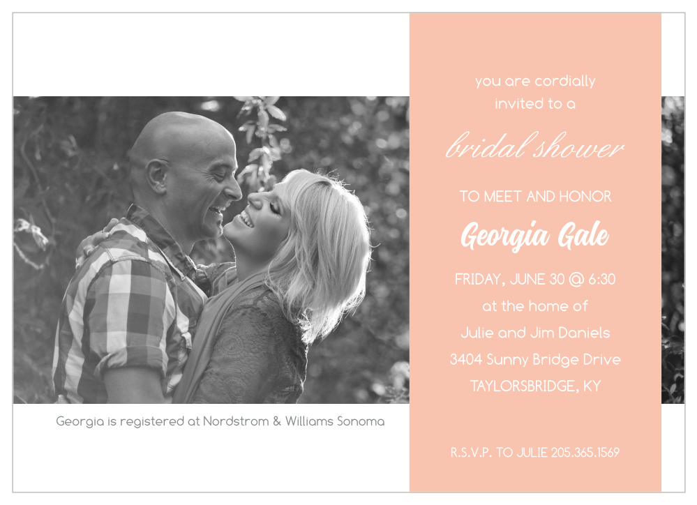 Photo Banner Bridal Shower Invitations