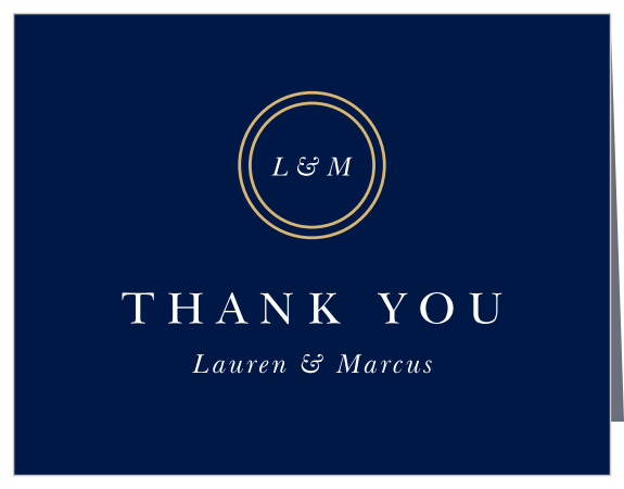 Royal Emblem Wedding Thank You Cards