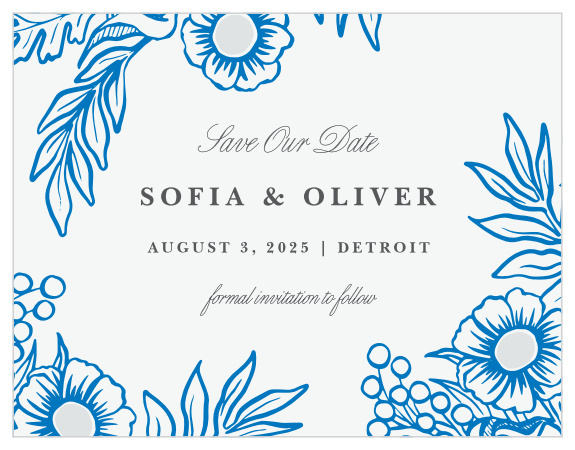 Family and friends are sure to mark their calendars for your big day when they see our Bold Florals Save the Date Cards. 