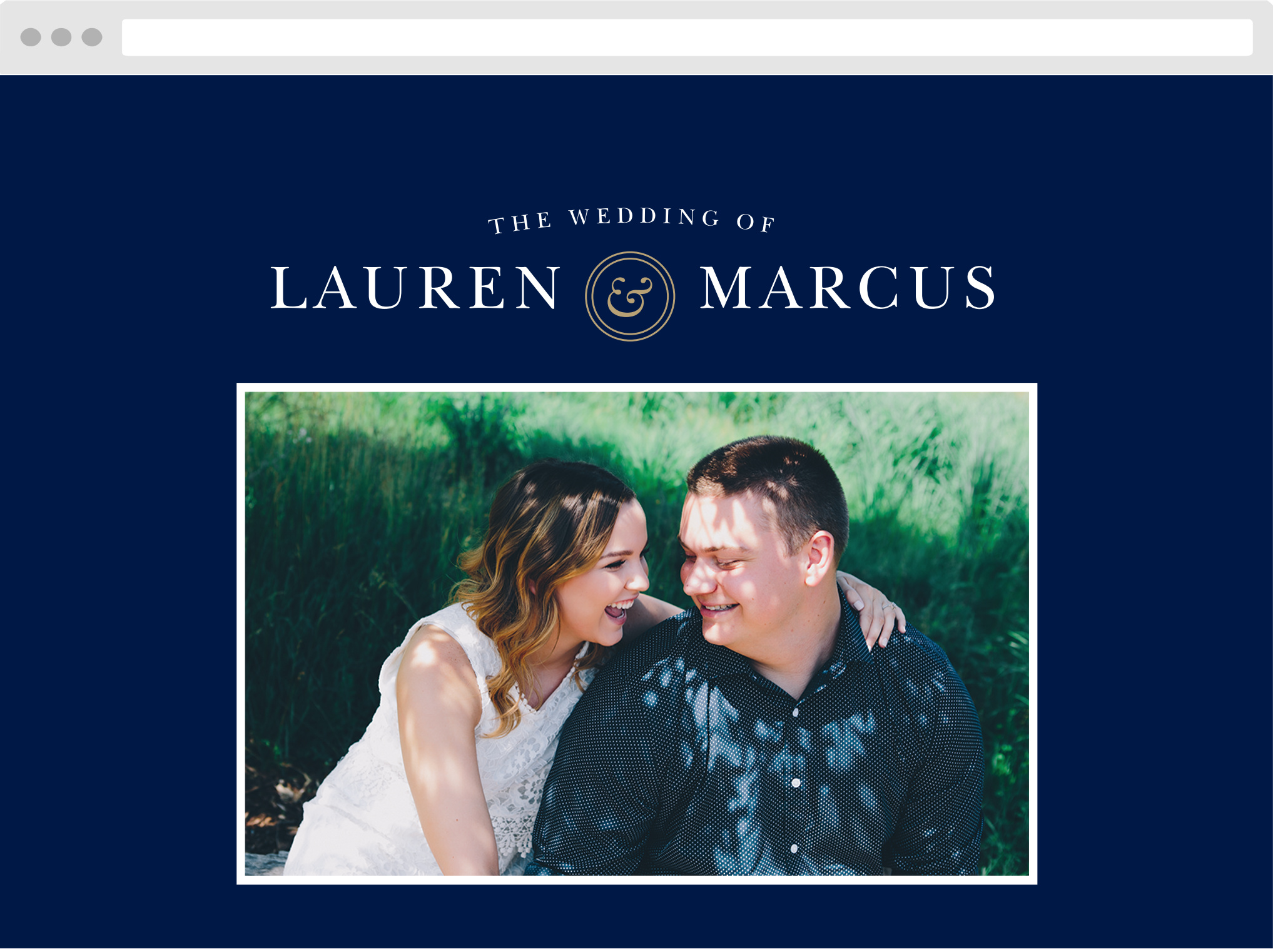 Royal Emblem Wedding Website
