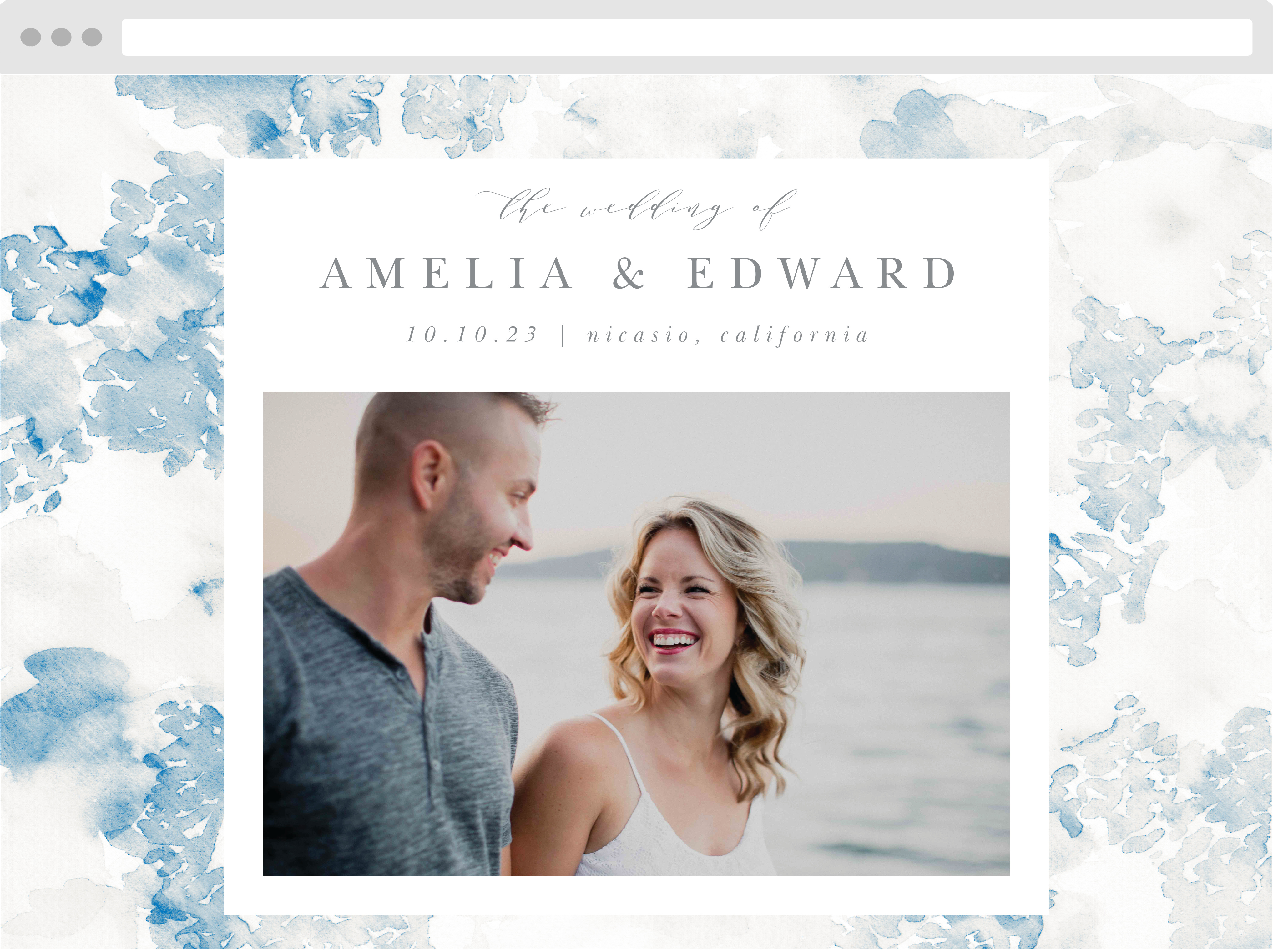 Floral Wash Wedding Website