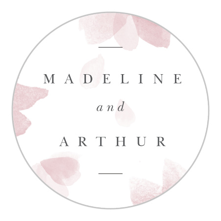 Falling Petals Wedding Stickers