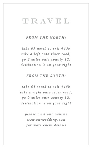 Minimalist Monogram Direction Cards