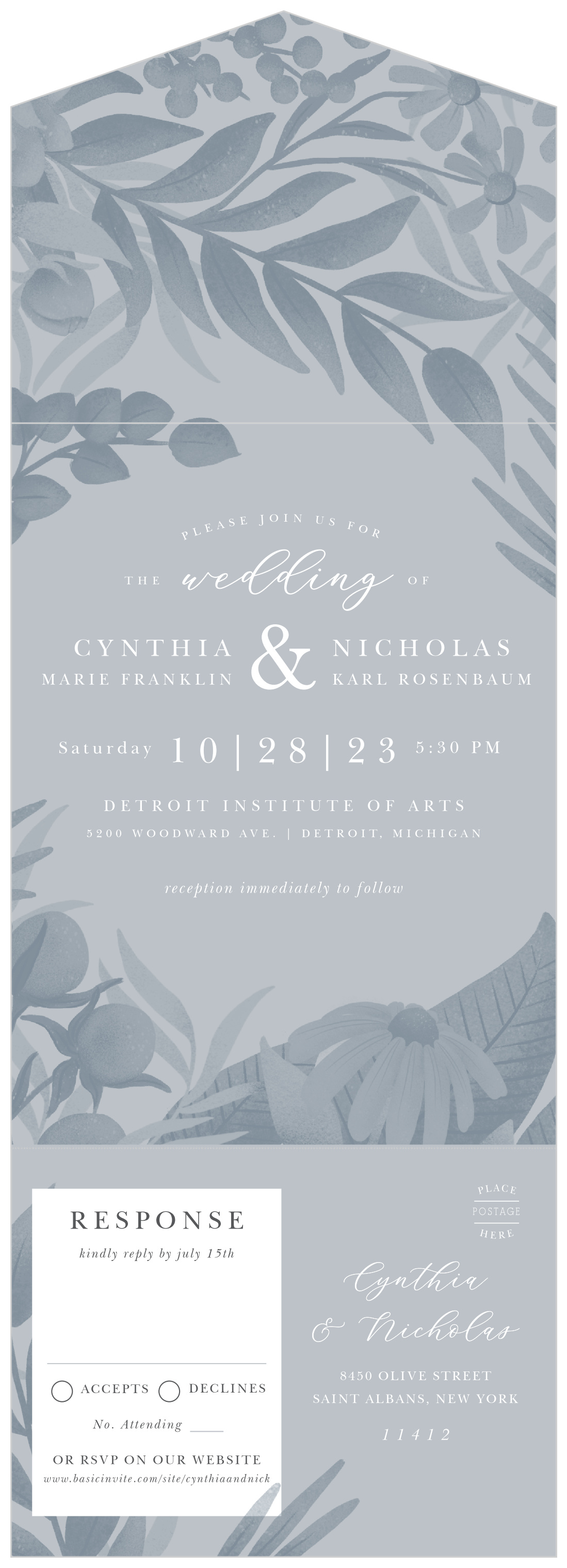 Evening Garden Seal & Send Wedding Invitations