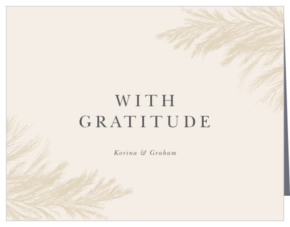 Pampas Boho Wedding Thank You Cards