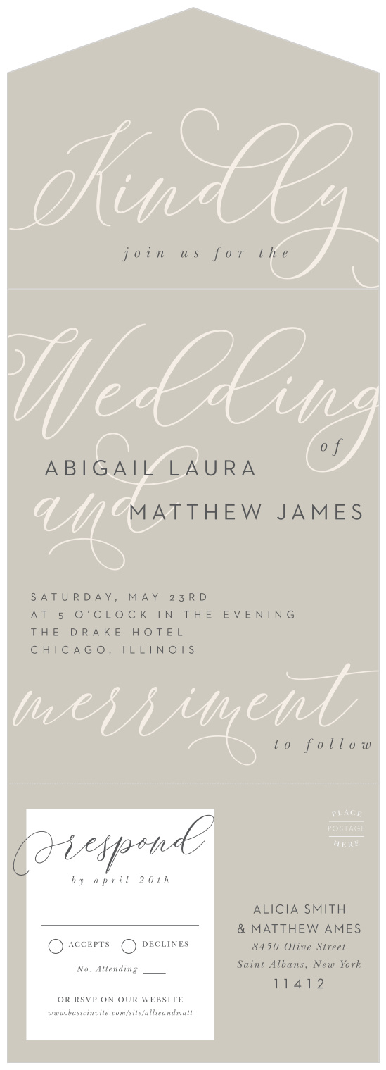 Announce your wedding in style with our Come Together Seal & Send Wedding Invitations. 