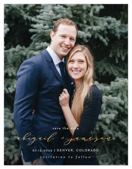 No one will forget to save your date with our Modern Wash Save the Date Magnets.