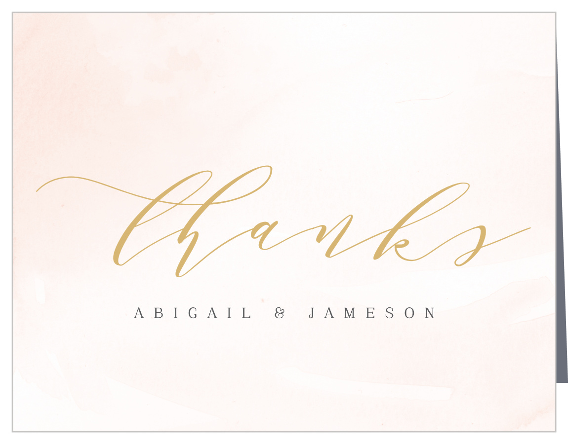 Modern Wash Wedding Thank You Cards