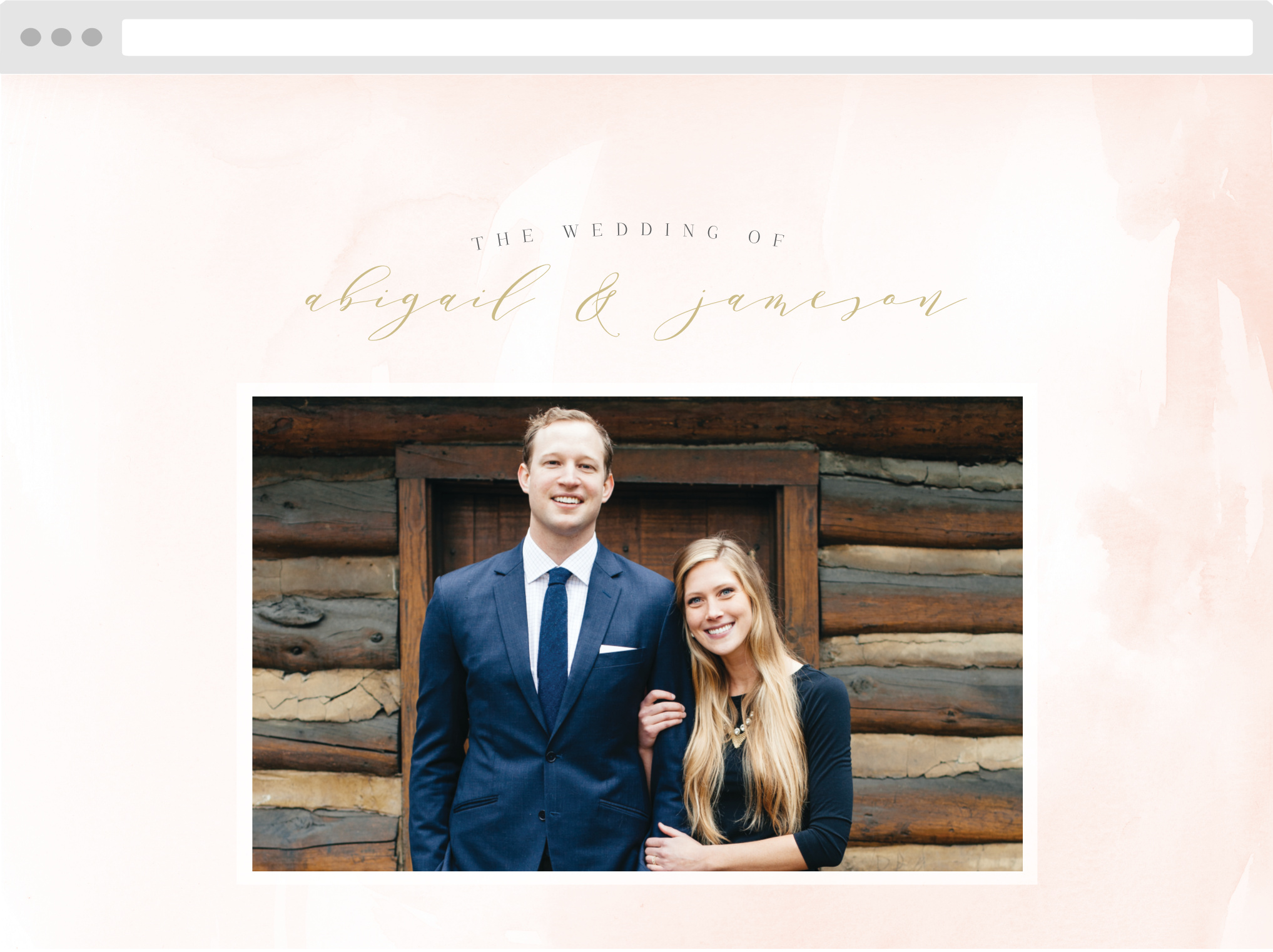 Modern Wash Wedding Website