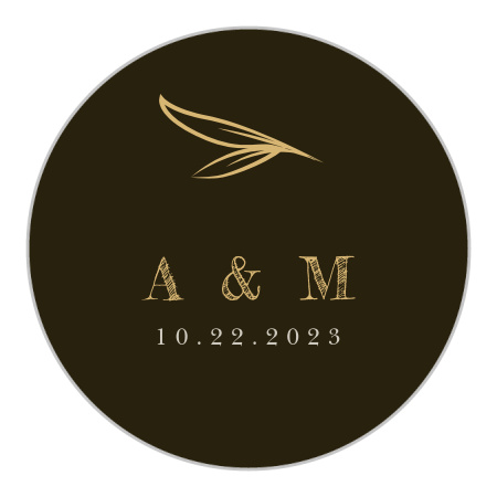 Vine Wreath Wedding Stickers