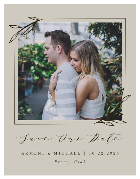 Let your guests know that they need to mark their calendars for your big day, by sending out our Vine Wreath Save the Date Magnets! 