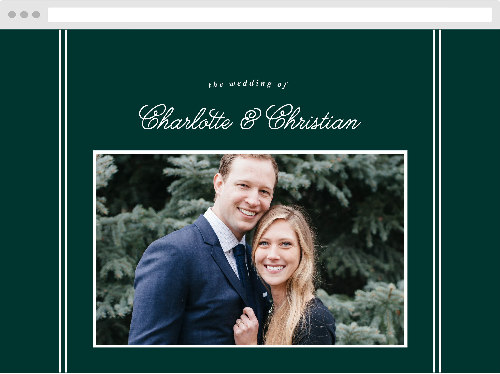 Framed Sophistication Wedding Website