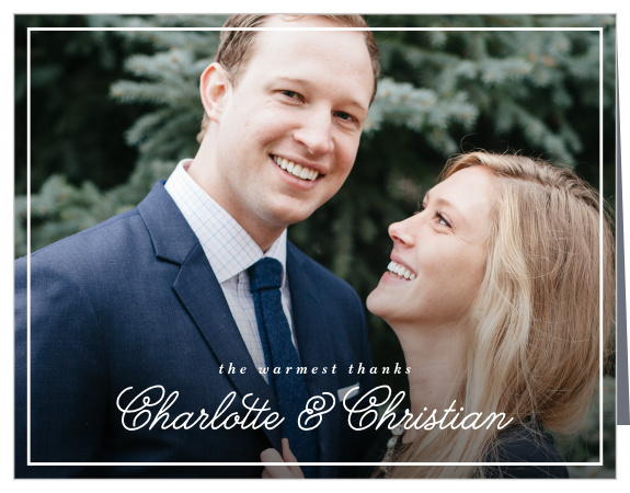 Framed Sophistication Wedding Thank You Cards