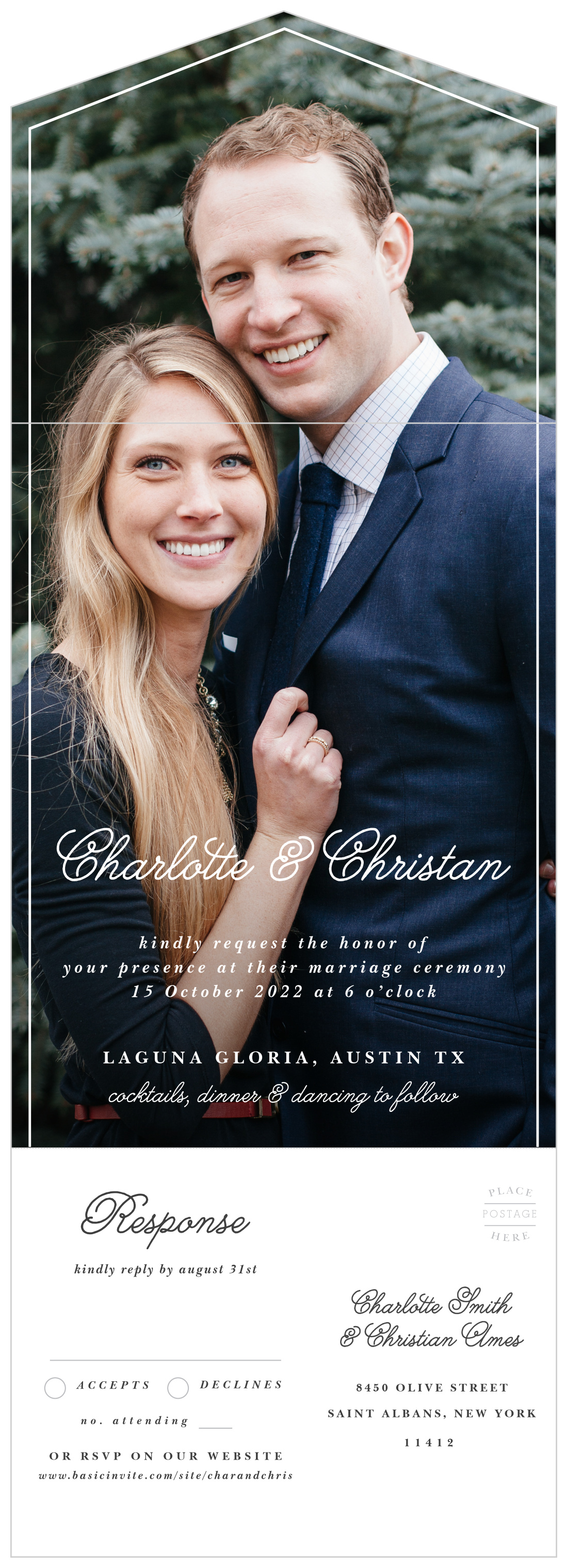 Framed Sophistication Seal & Send Wedding Invitations