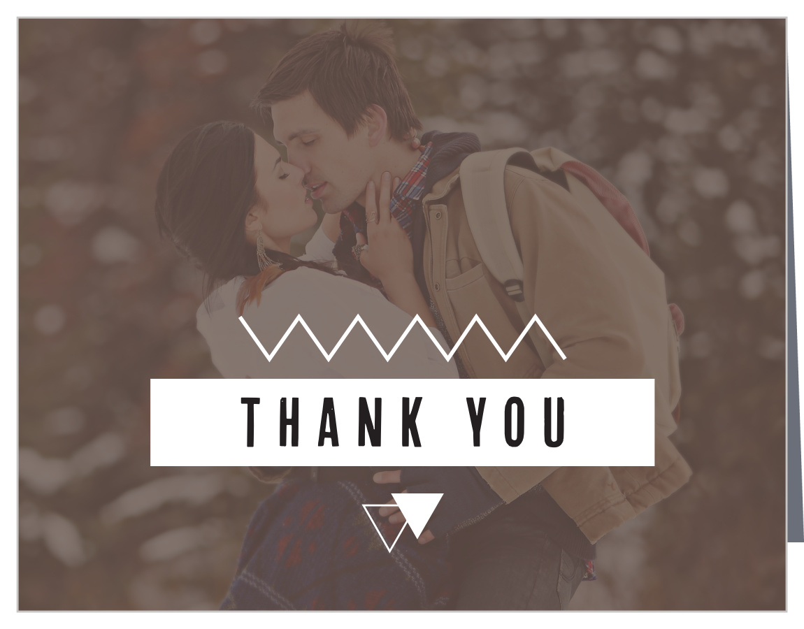 Triangle Monogram Wedding Thank You Cards