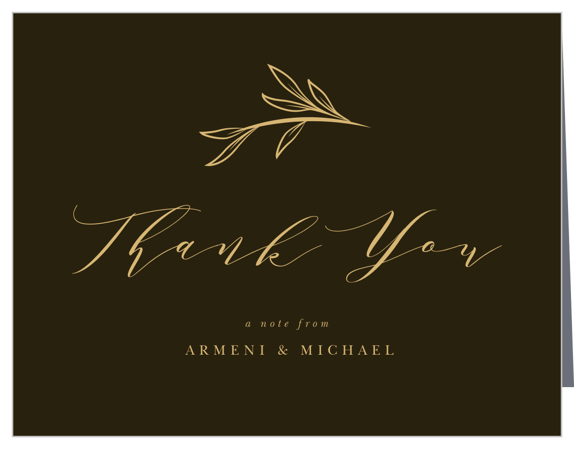 Vine Wreath Wedding Thank You Cards