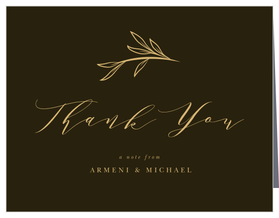 Vine Wreath Wedding Thank You Cards