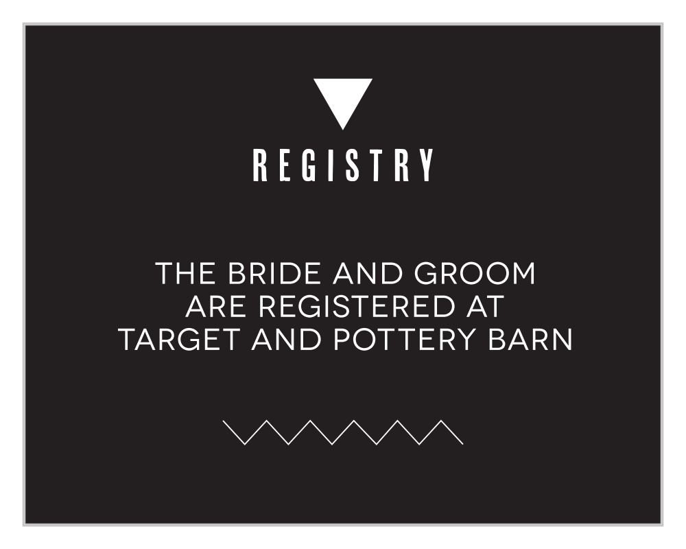 Triangle Monogram Registry Cards
