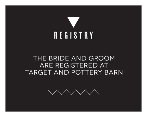 Triangle Monogram Registry Cards