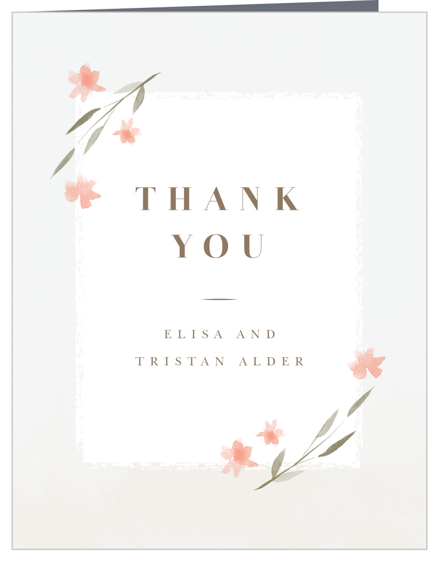 Watercolor Ampersand Wedding Thank You Cards