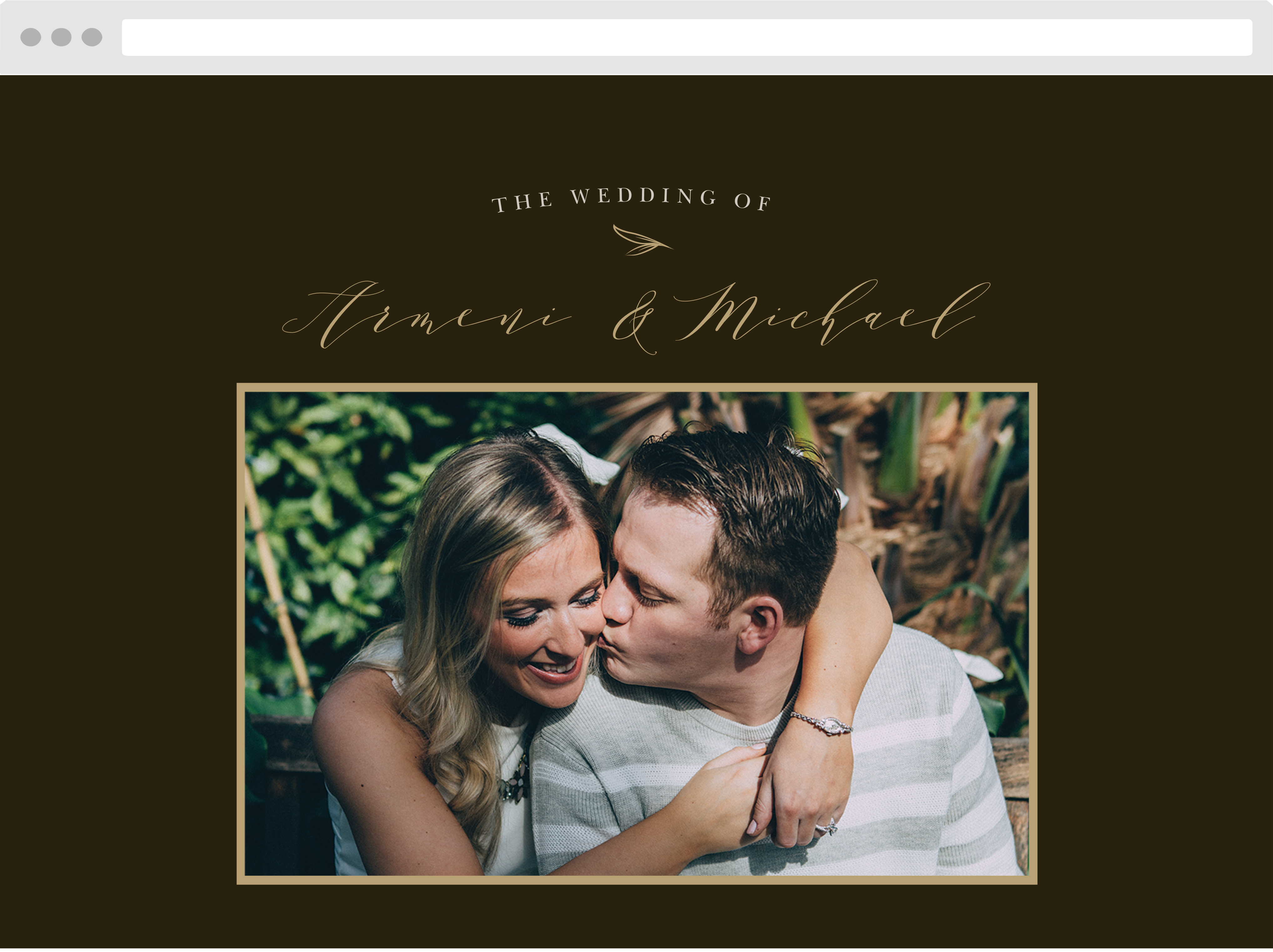 Vine Wreath Wedding Website