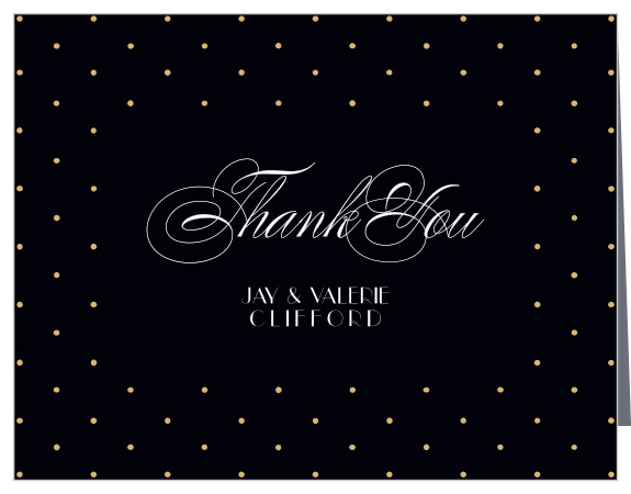 The presence and support of family and friends at your celebration meant a lot to you, show them your appreciation with our Classic Polkadot Anniversary Thank You Cards.