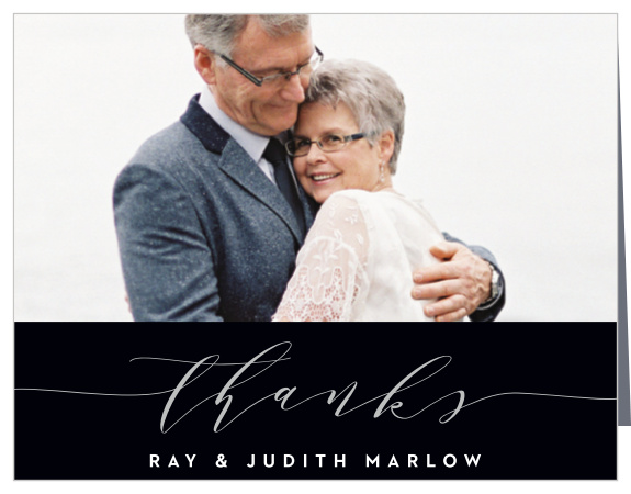 Let family and friends know how much you appreciated their support at your celebration with our Understated Elegance Anniversary Thank You Cards.