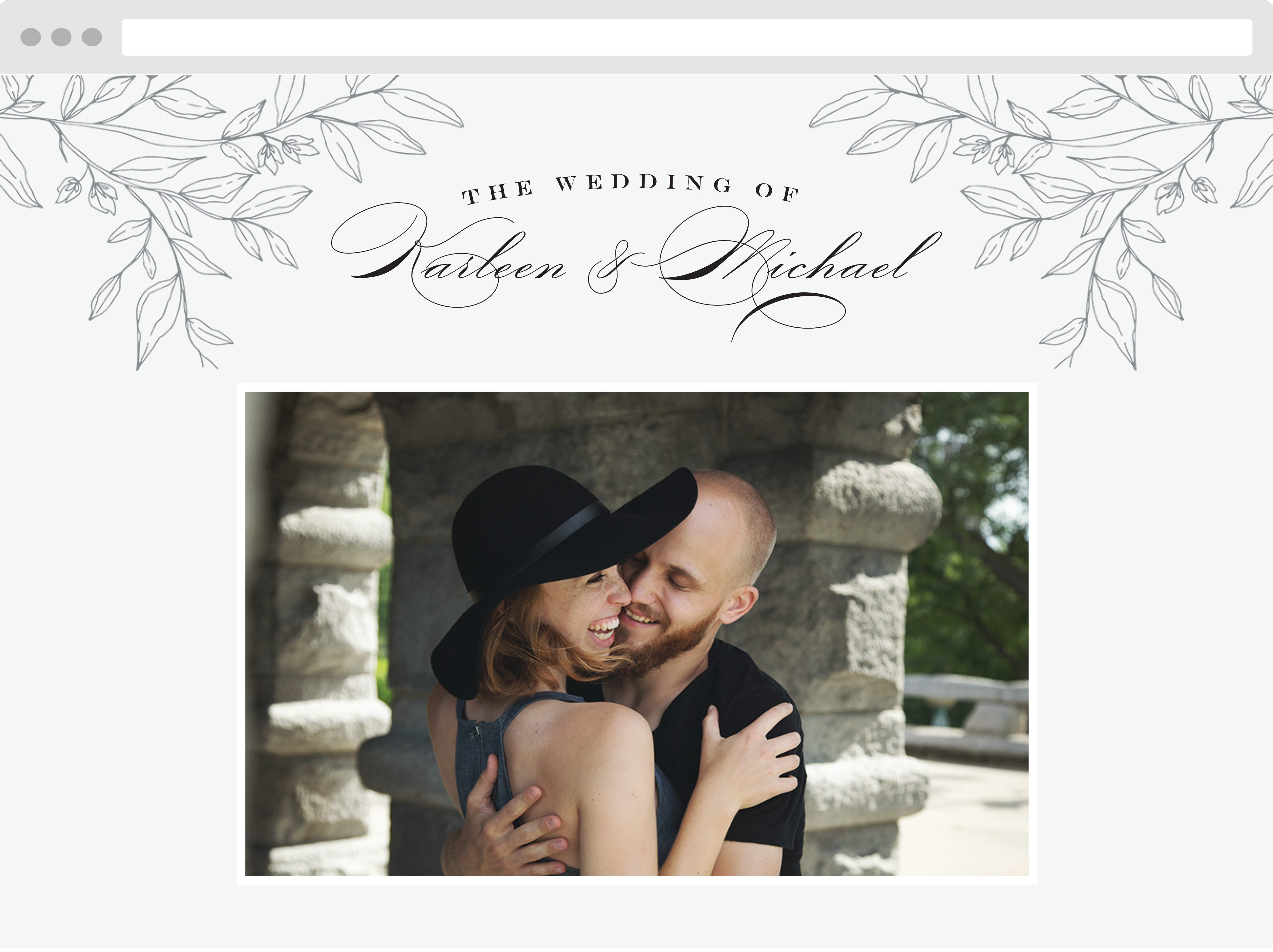 Penwork Florals Wedding Website