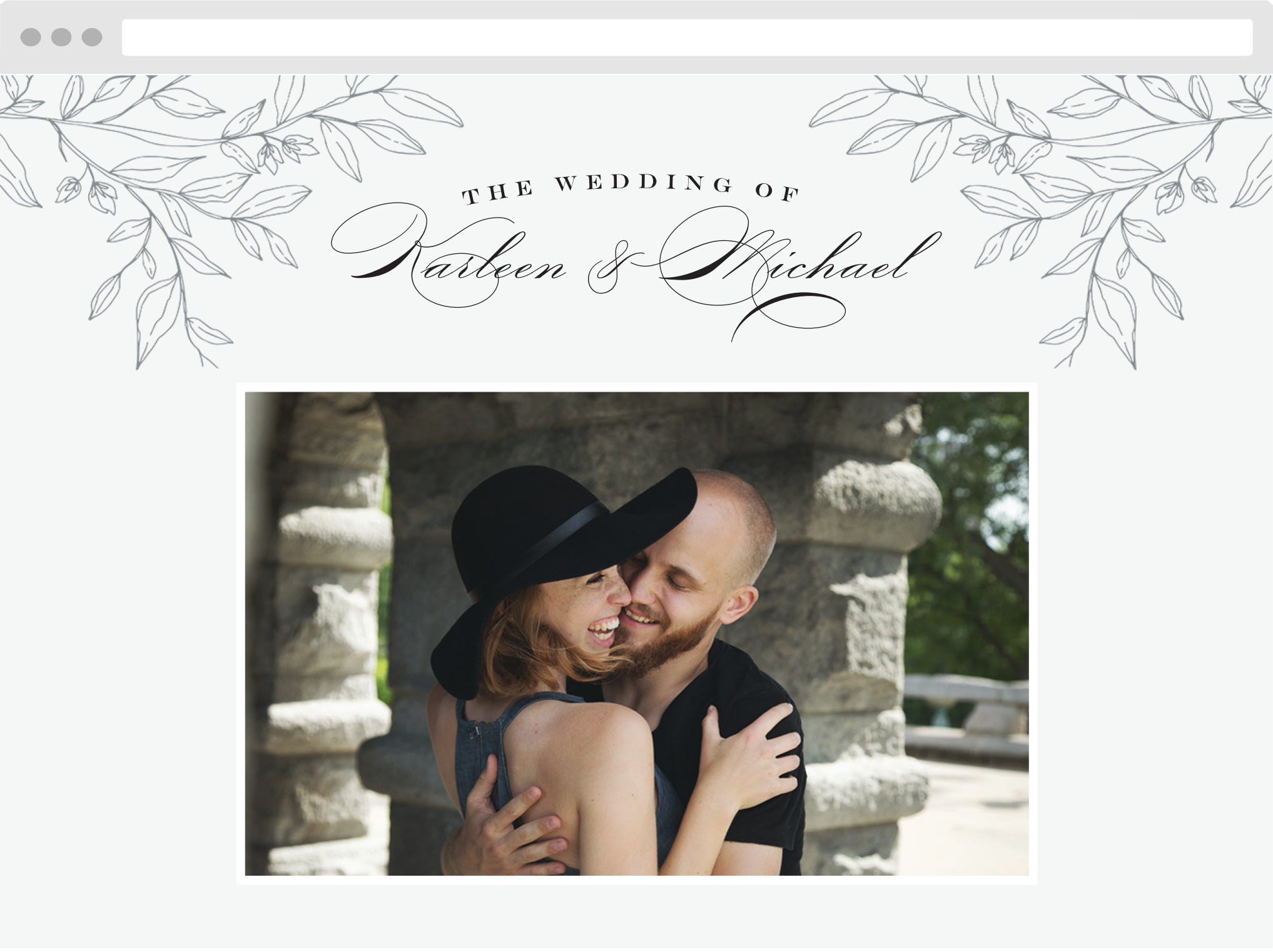 Penwork Florals Wedding Website