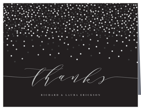 Our Cue The Confetti Anniversary Thank You Cards are the perfect way to show your appreciation for the support of your loved ones at your anniversary fun!