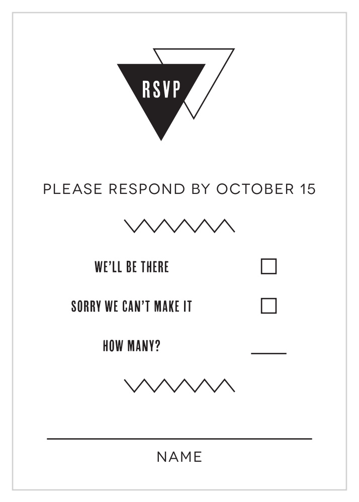 Triangle Monogram Response Cards