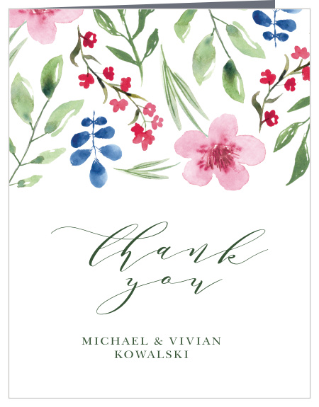 Our Spring Wreath Anniversary Thank You Cards lets family and friends know how much you appreciated their support and presence at your celebration.