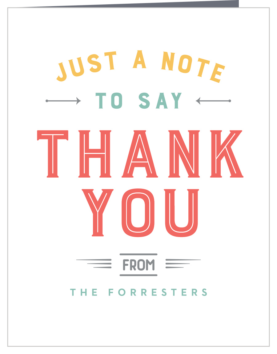 From A To Z Baby Shower Thank You Cards