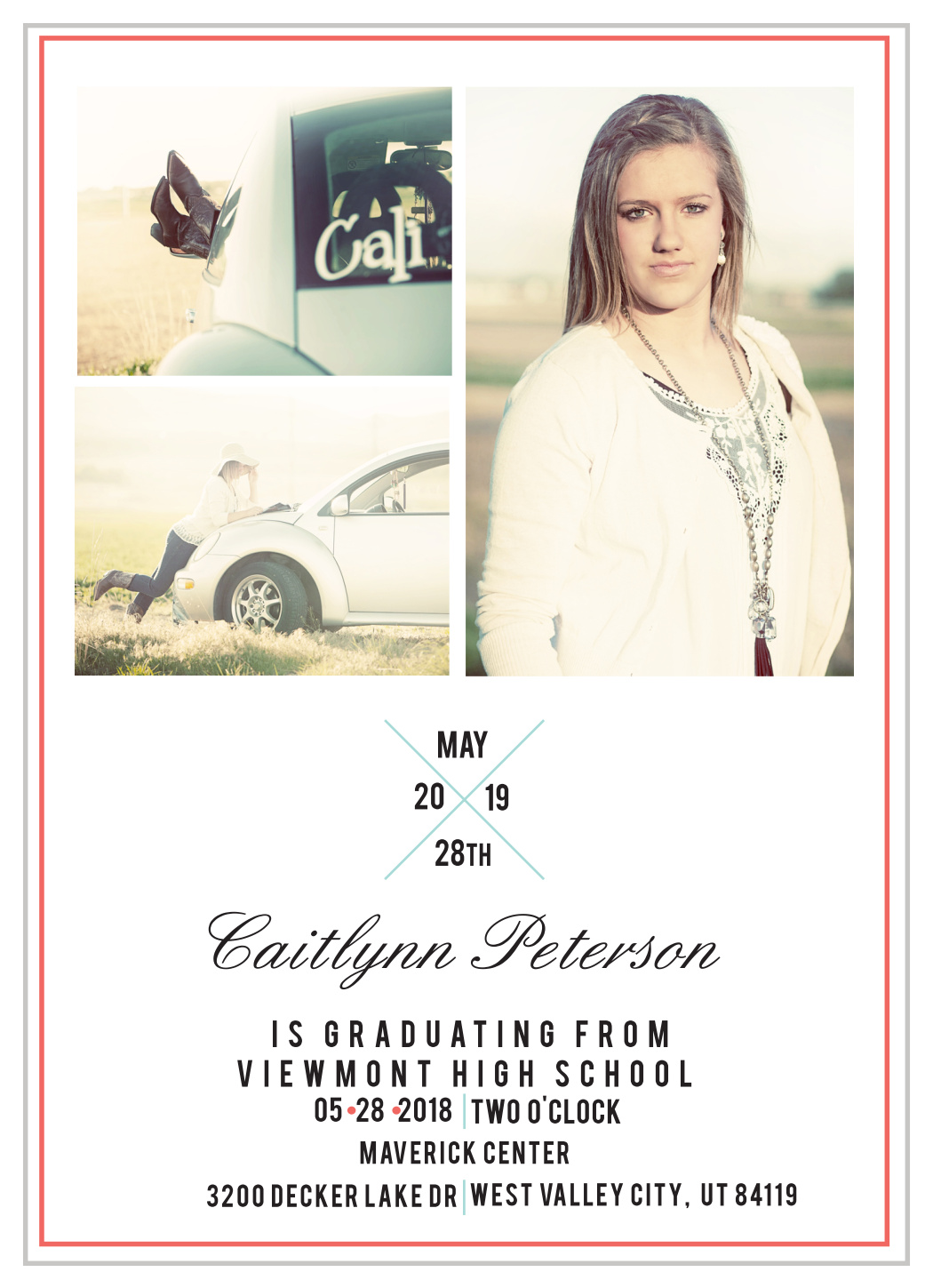 Straight Edge Graduation Announcement