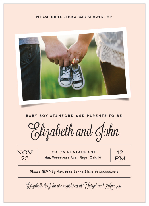 Surround yourself with family and friends to celebrate your bundle of joy on the way with our Simple Strokes Baby Shower Invitations. 