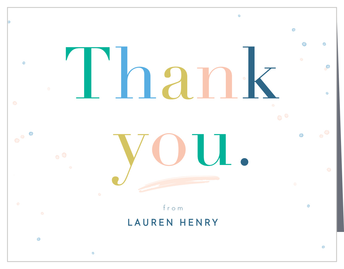 No Games Baby Shower Thank You Cards