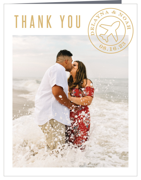 Adventure Begins Map Wedding Thank You Cards