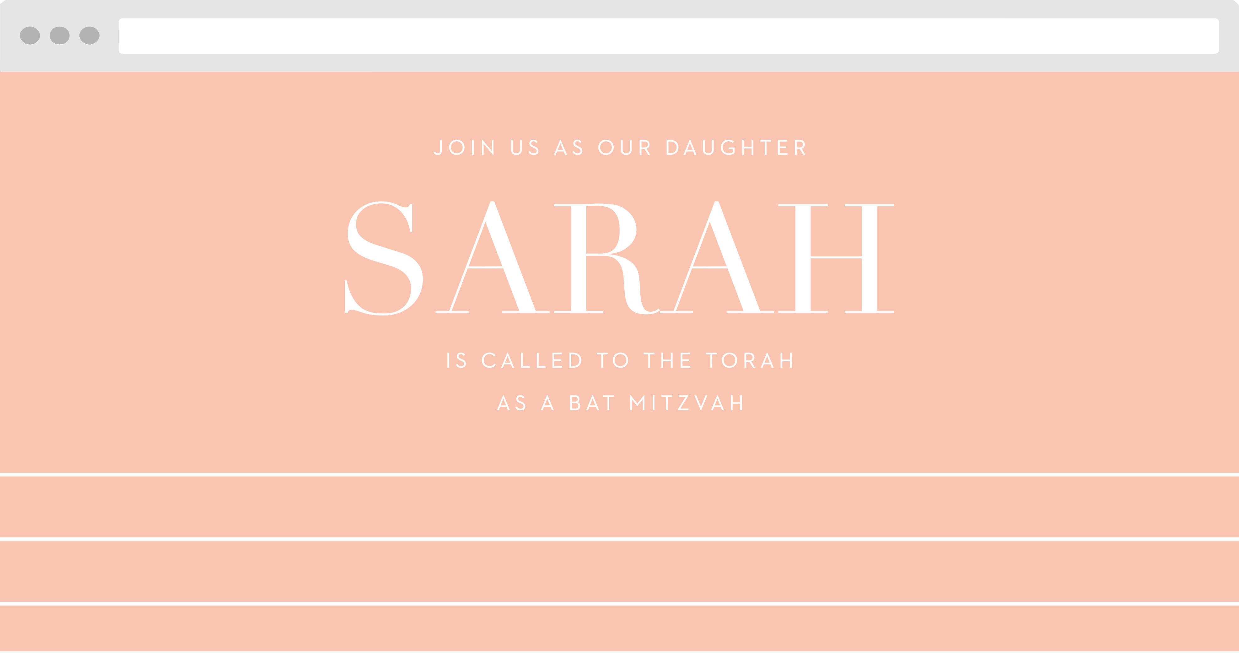 Formal Type Bat Mitzvah Website