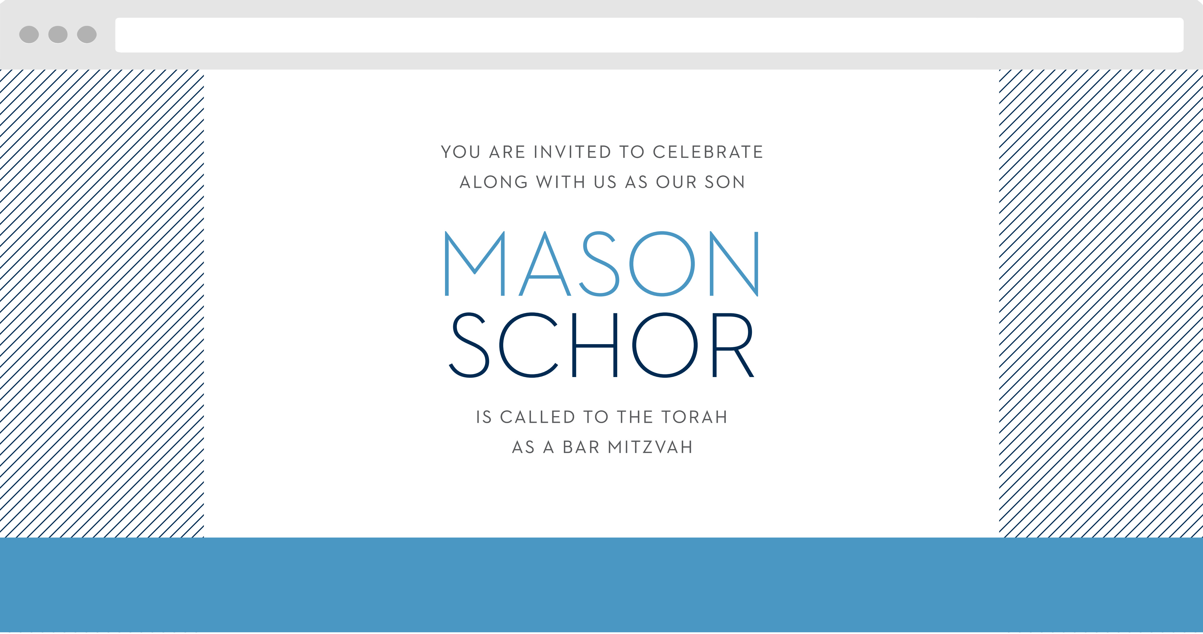 Colorful Names Bar Mitzvah Website