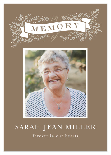 Golden Memory Memorial Prayer Cards