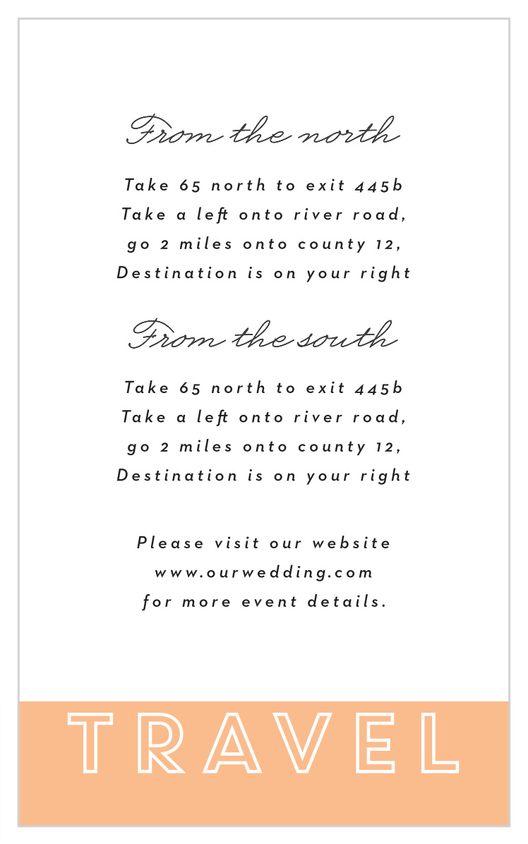 Transparent Text Direction Cards