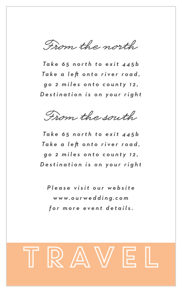 Transparent Text Direction Cards