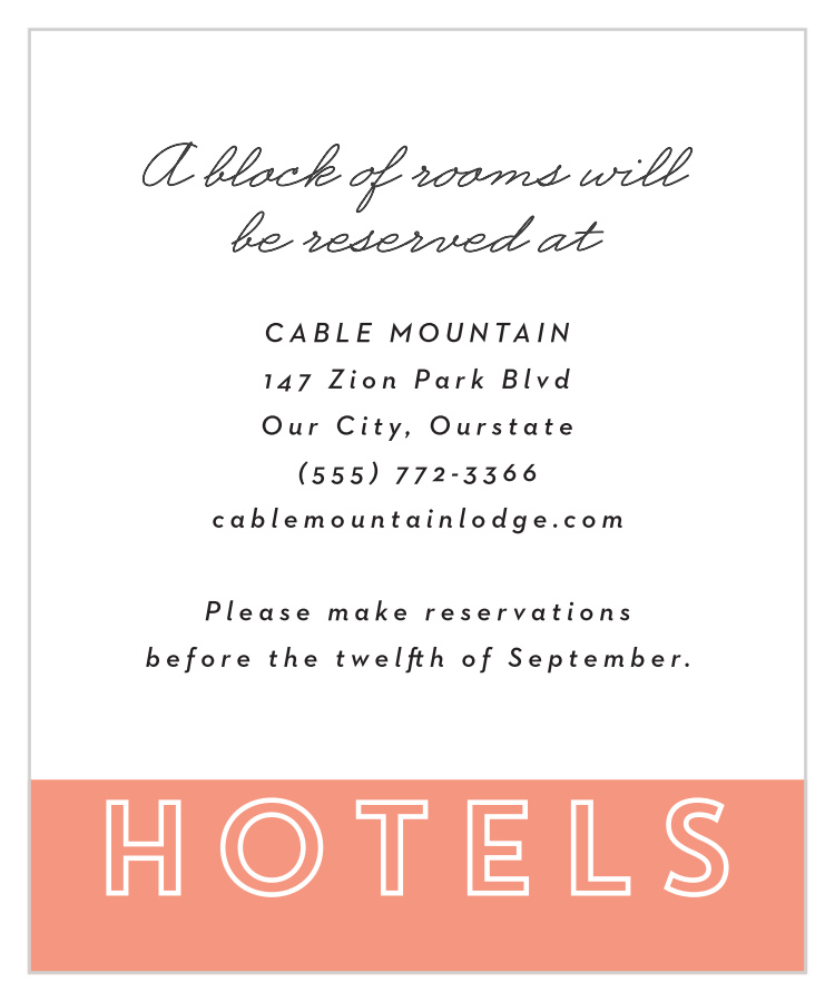 Transparent Text Accommodation Cards
