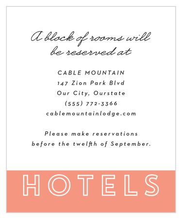 Transparent Text Accommodation Cards