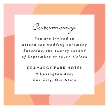 Transparent Text Ceremony Cards