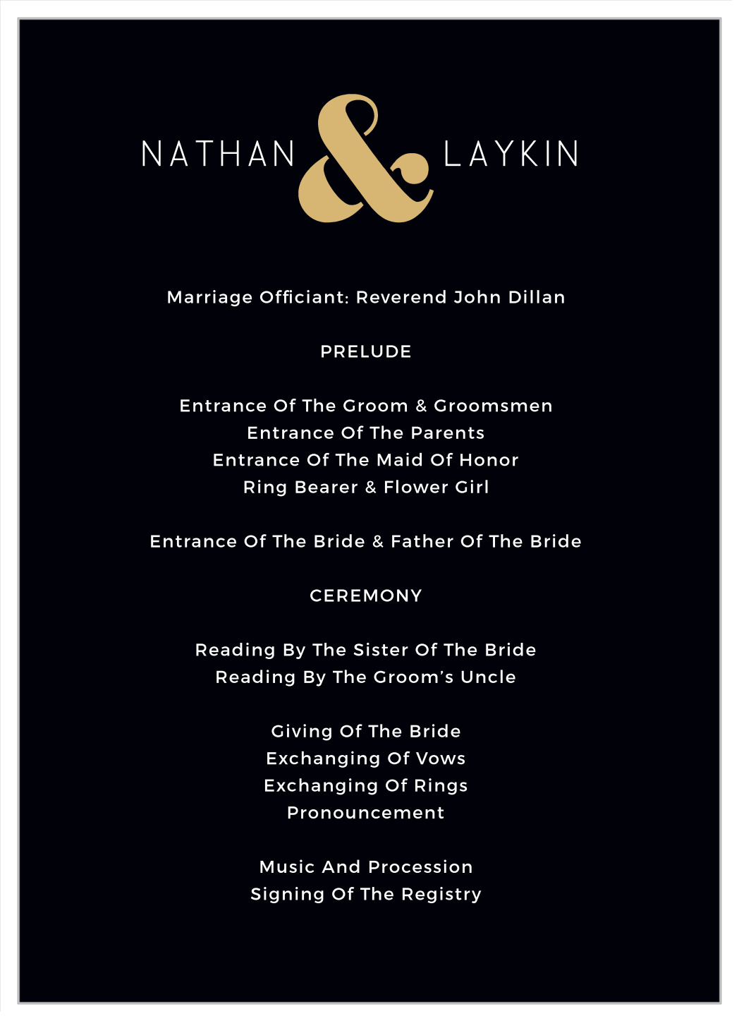 Sweet Honeycomb Wedding Programs