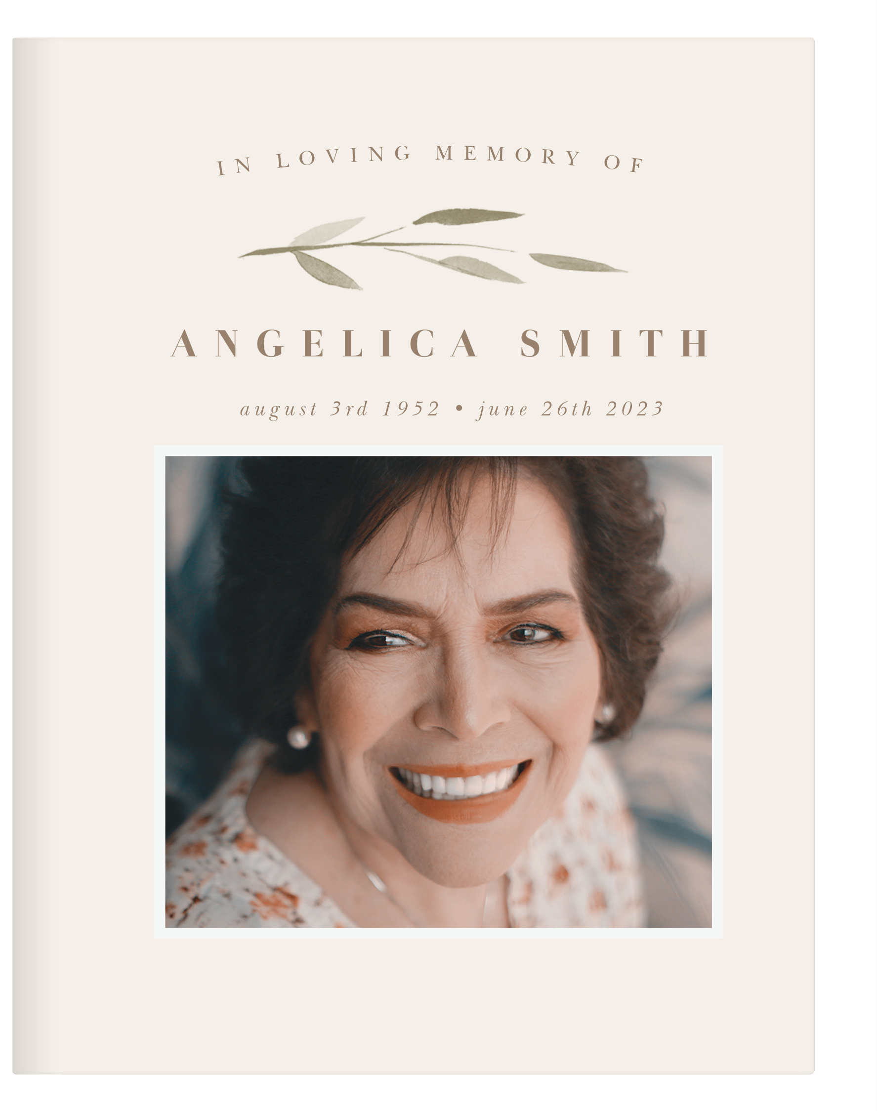 Watercolor Branch Memorial Guest Book