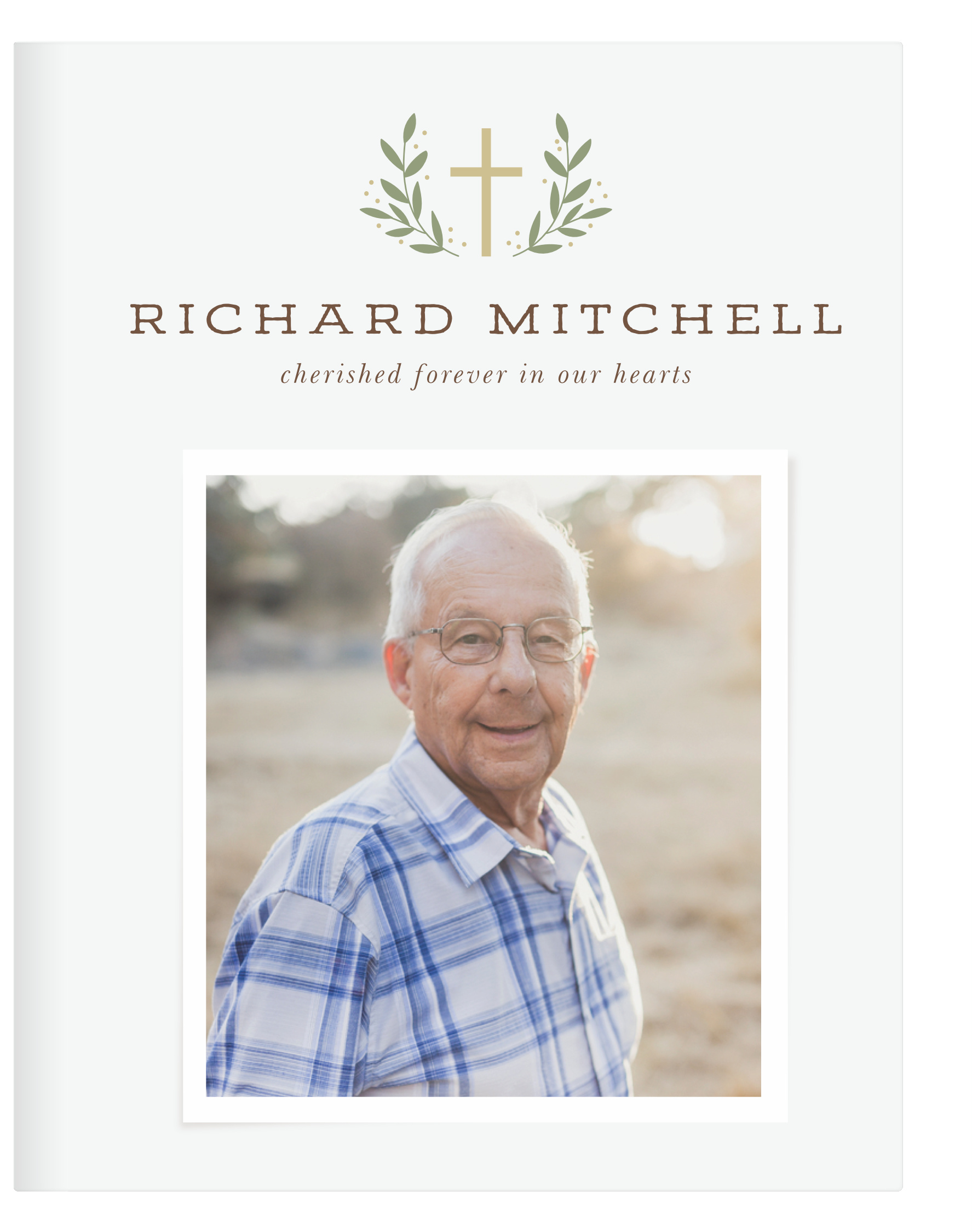 Christian Cross Memorial Guest Book