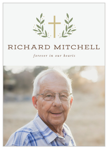 Christian Cross Memorial Announcements